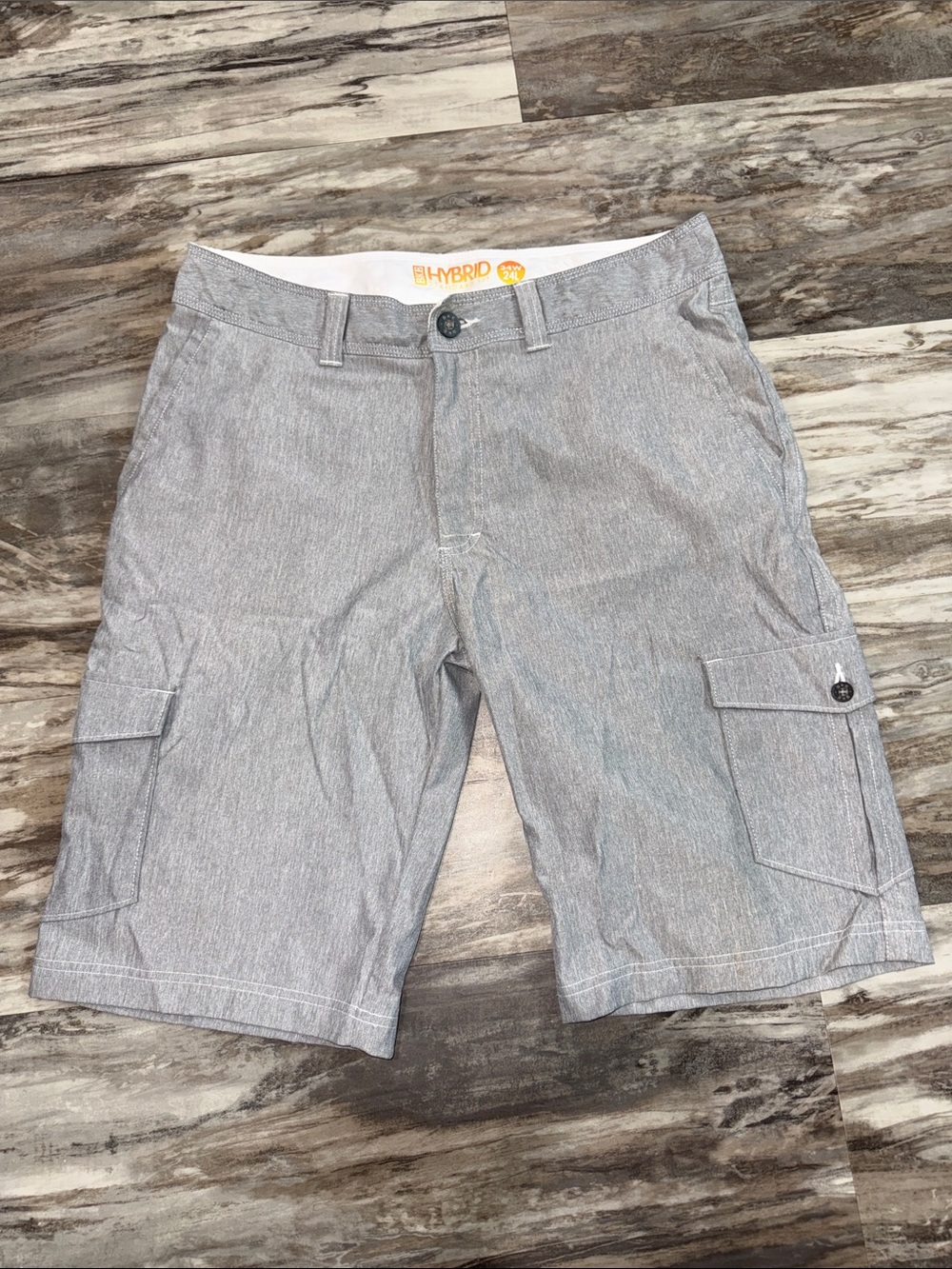 Buckle BKE Hybrid Shorts Men’s 34W/234L Gray Standard Fit Performance Stretch